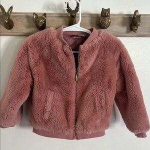 Kids Pink Fuzzy Jacket